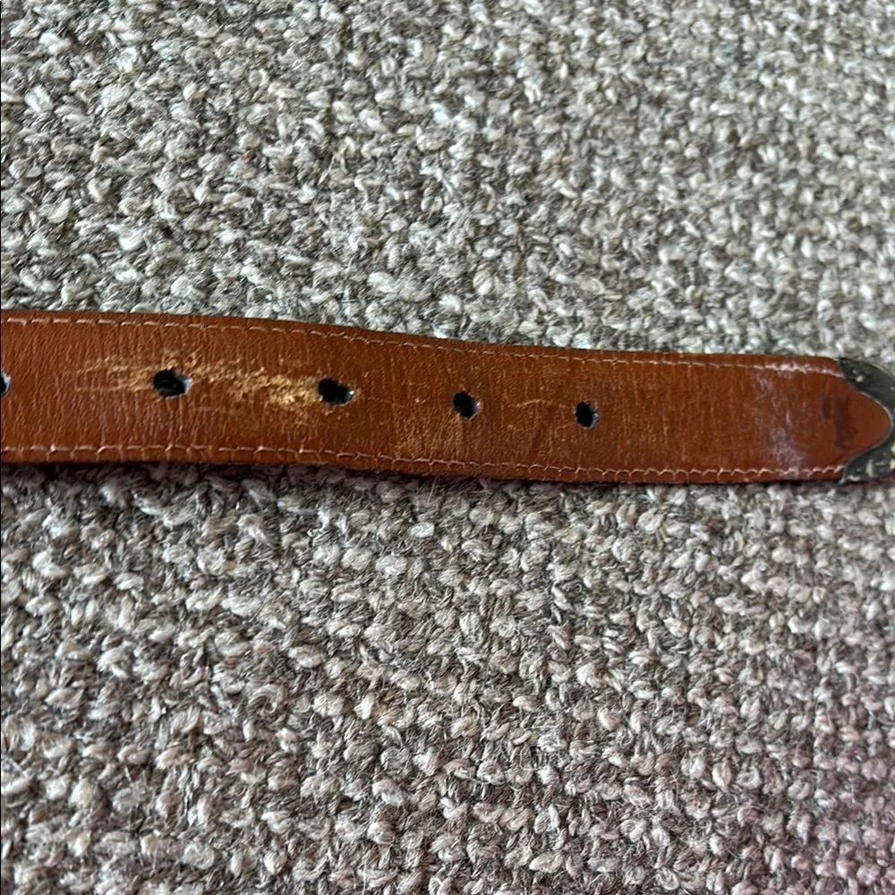 Ralph Lauren Lizard Black womens Belt - Classic Buckle Sz 28 - Picture 4 of 4